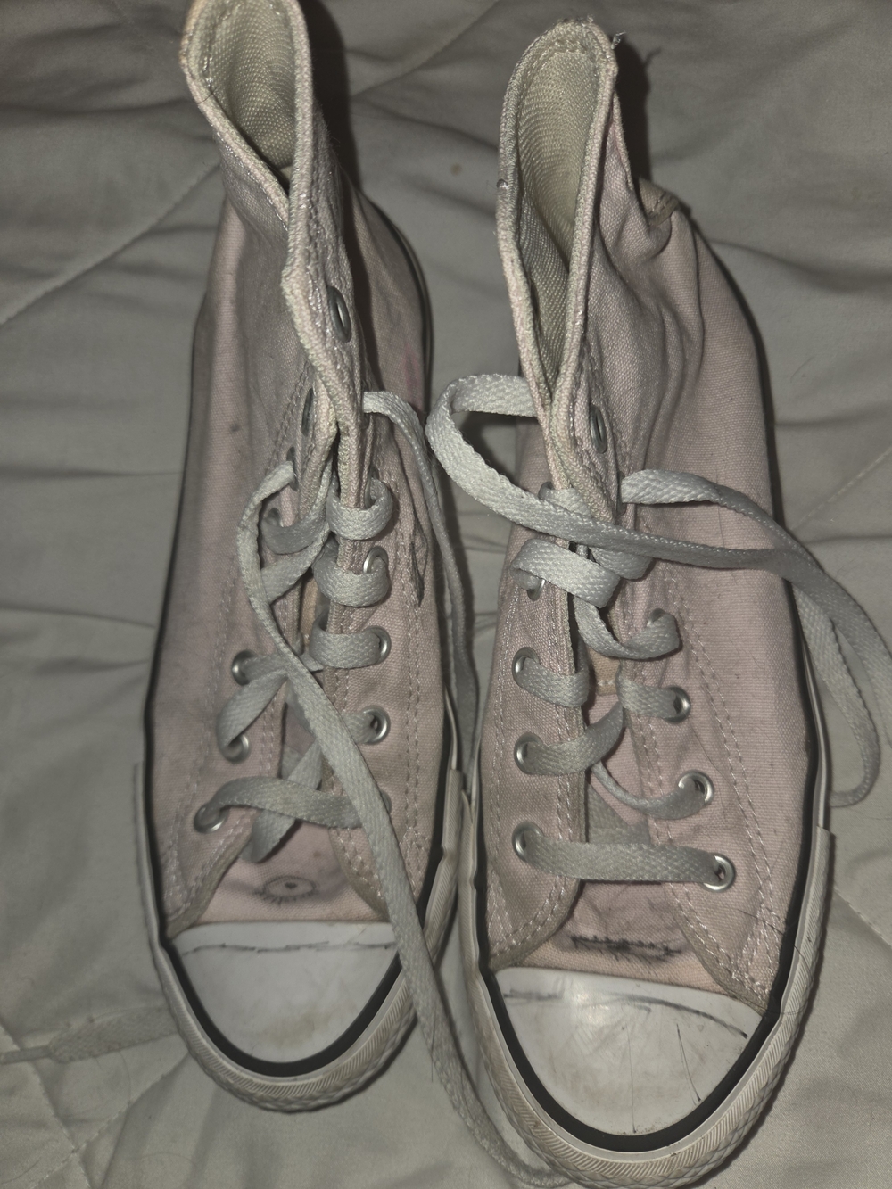 Converse Light Pink Lace-Up High Top Converse